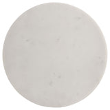 Coaster Colette Round Marble Top Side Table White and Dark Grey Default Title