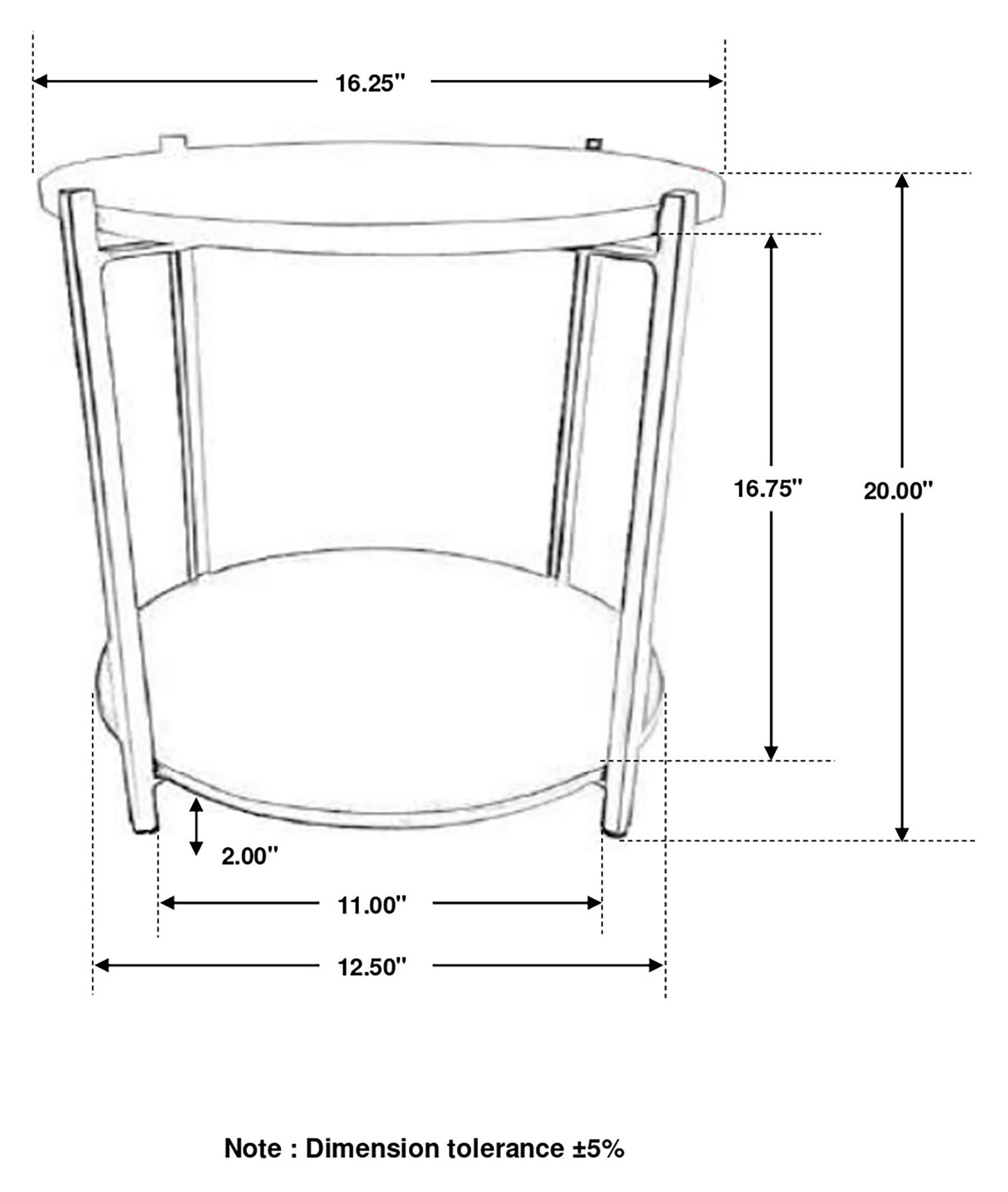 Coaster Noemie Round Accent Table with Marble Top White and Gunmetal Default Title