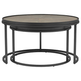 Coaster Rodrigo 2-piece Round Nesting Tables Weathered Elm Default Title