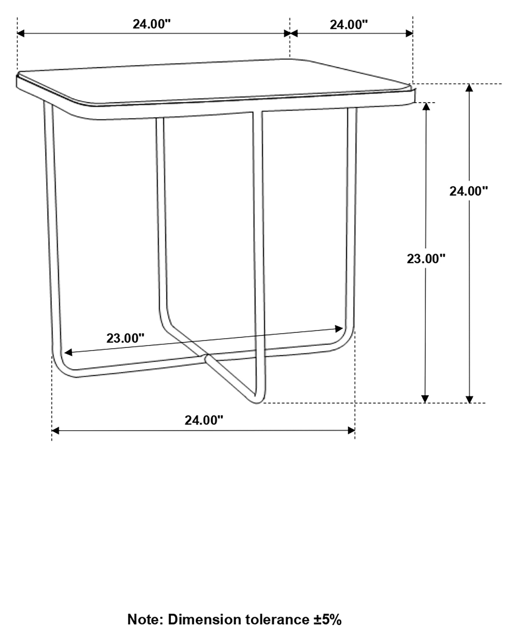 Coaster Elyna Square Accent Table Travertine and Black Default Title