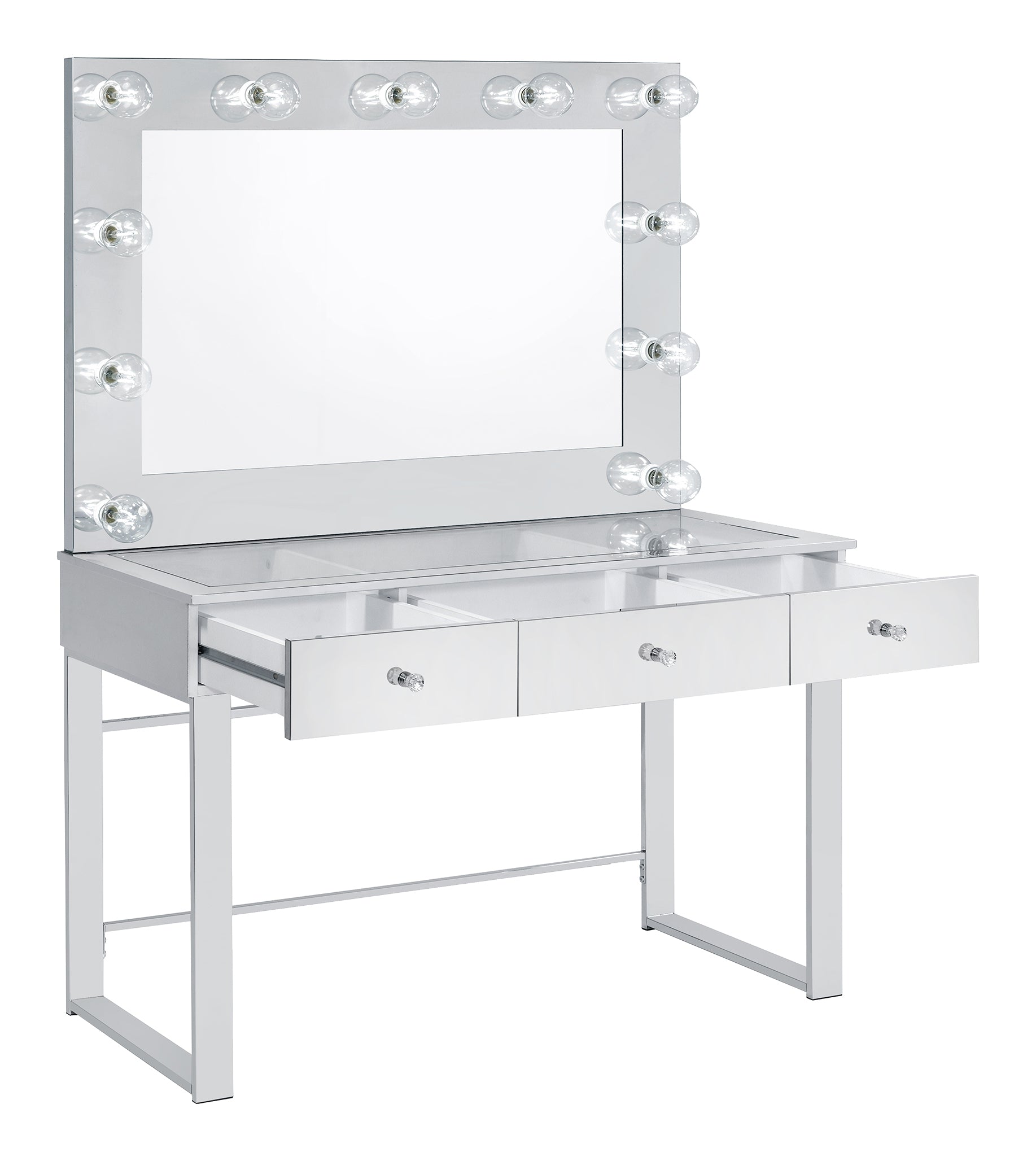 Coaster Umbridge 3-drawer Vanity with Lighting Chrome and White Default Title