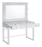 Coaster Umbridge 3-drawer Vanity with Lighting Chrome and White Default Title