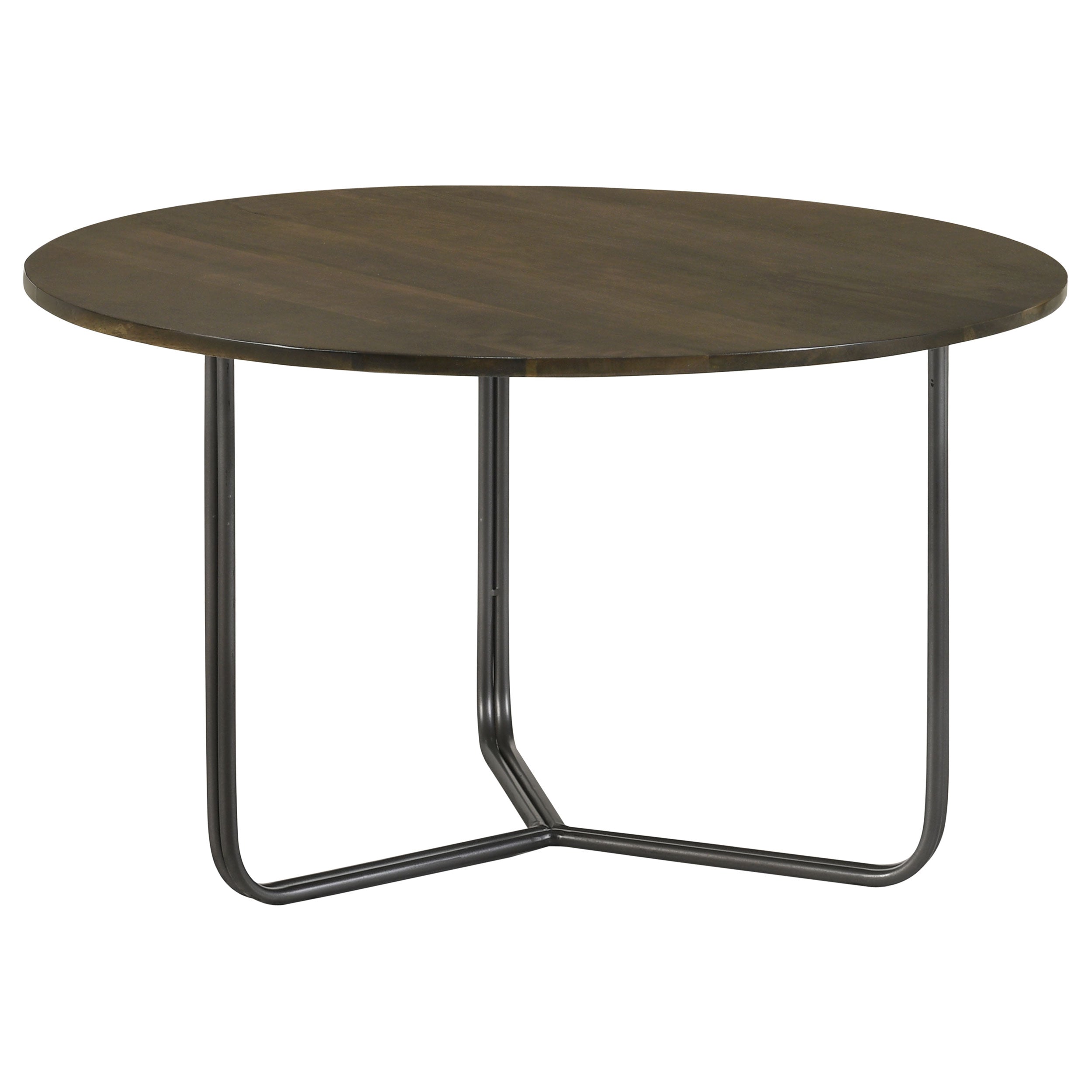 Coaster Yaritza Round Accent Table with Triangle Wire Base Natural and Gunmetal Default Title