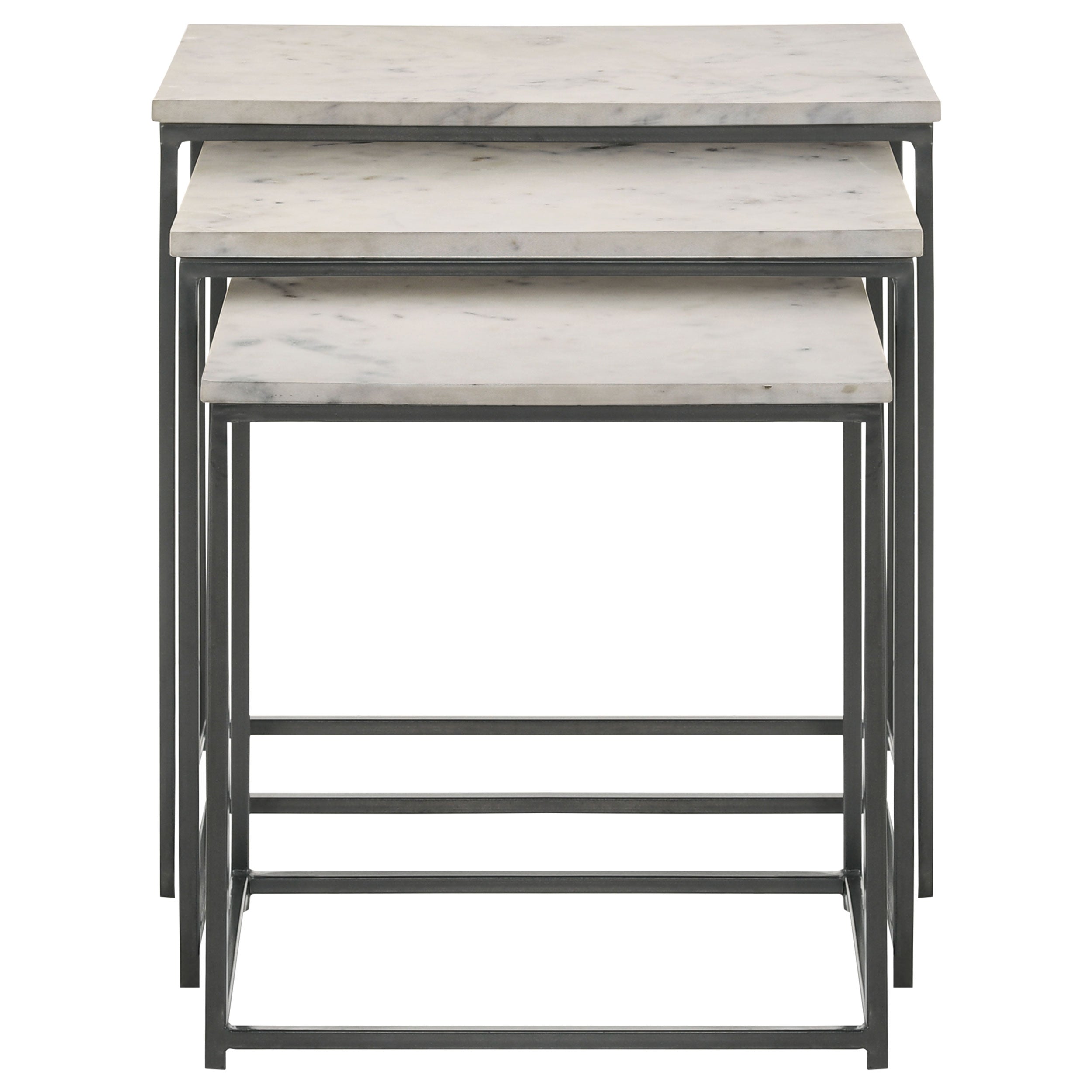 Coaster Medora 3-piece Nesting Table with Marble Top Default Title