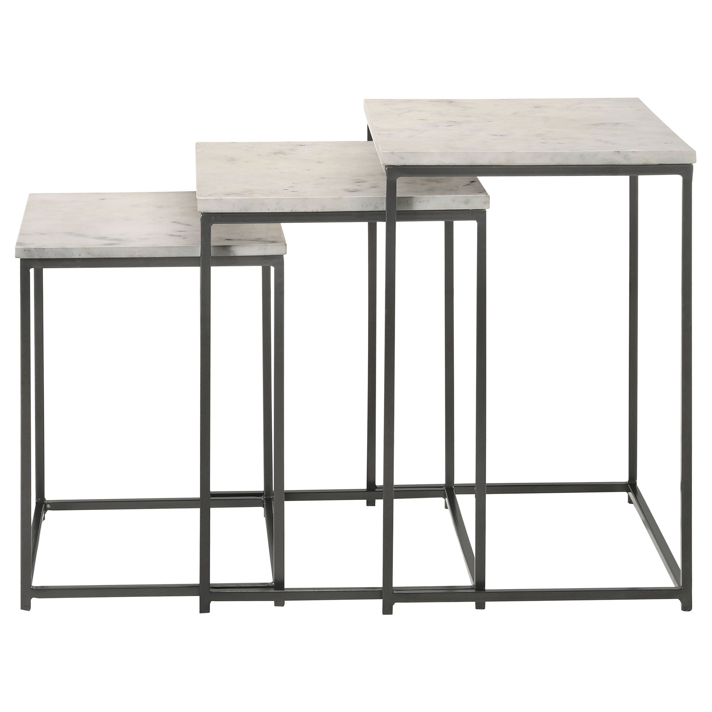 Coaster Medora 3-piece Nesting Table with Marble Top Default Title