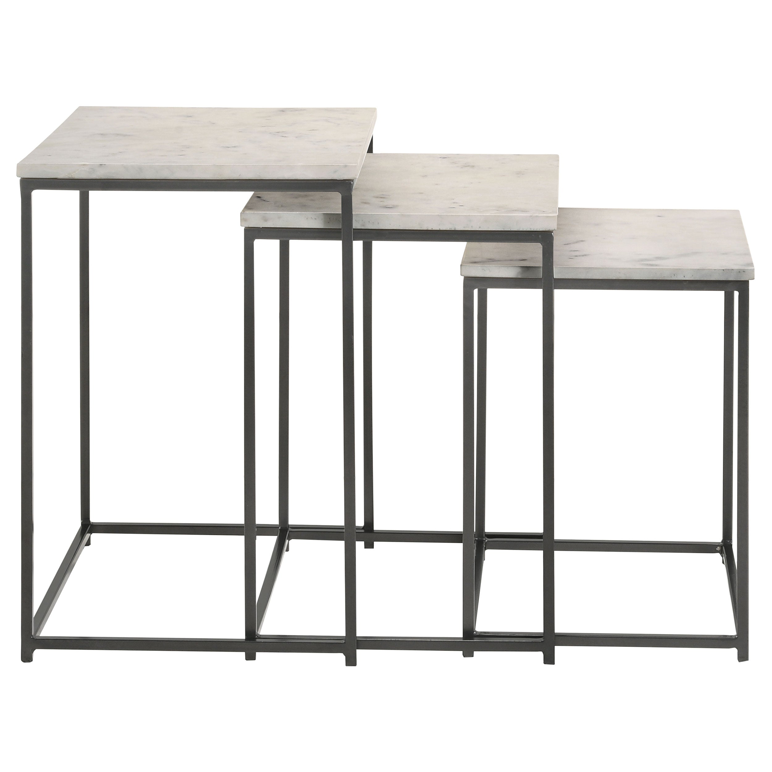 Coaster Medora 3-piece Nesting Table with Marble Top Default Title