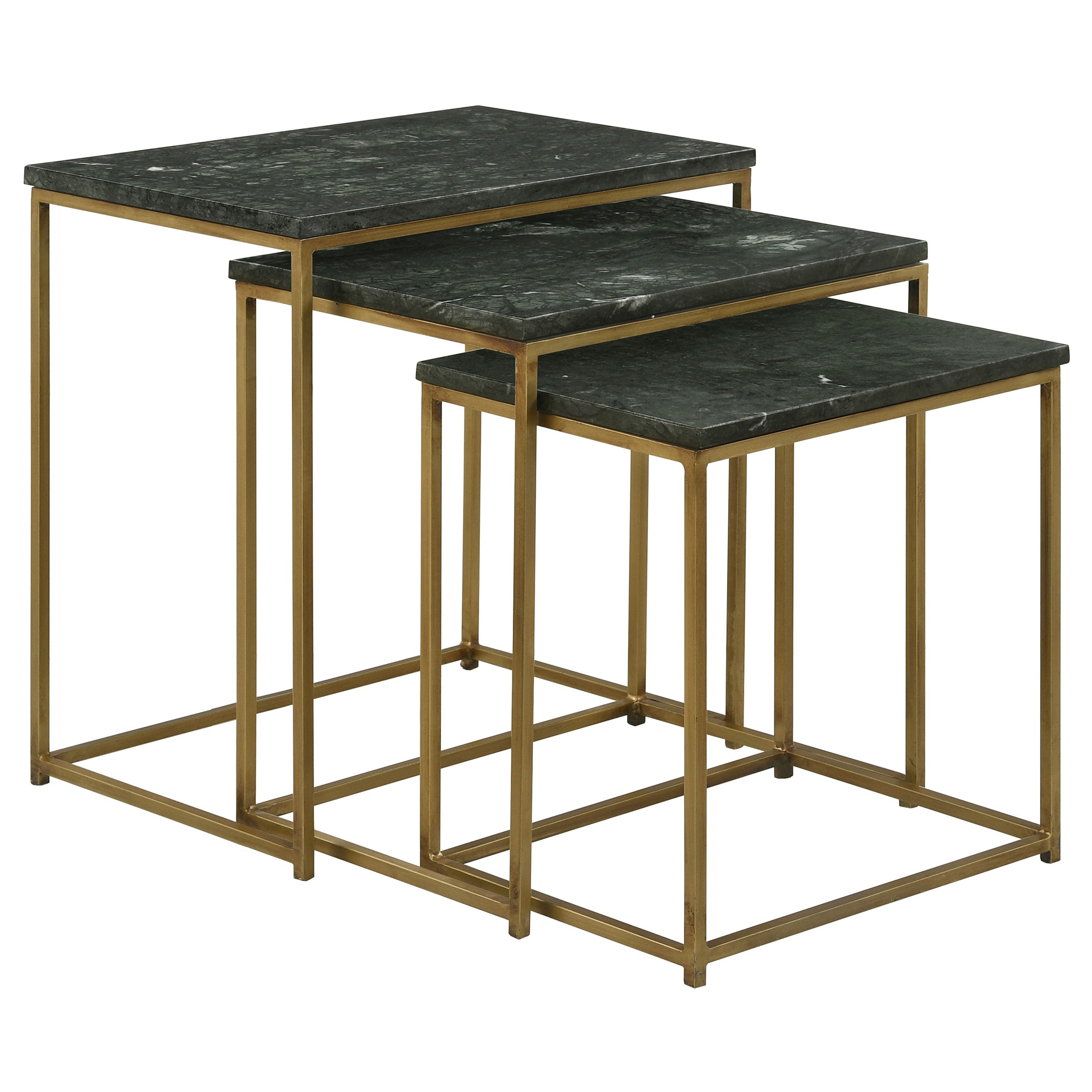 Coaster Medora 3-piece Nesting Table with Marble Top Default Title