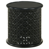 Coaster Krish 18-inch Round Accent Table Black Stain Default Title