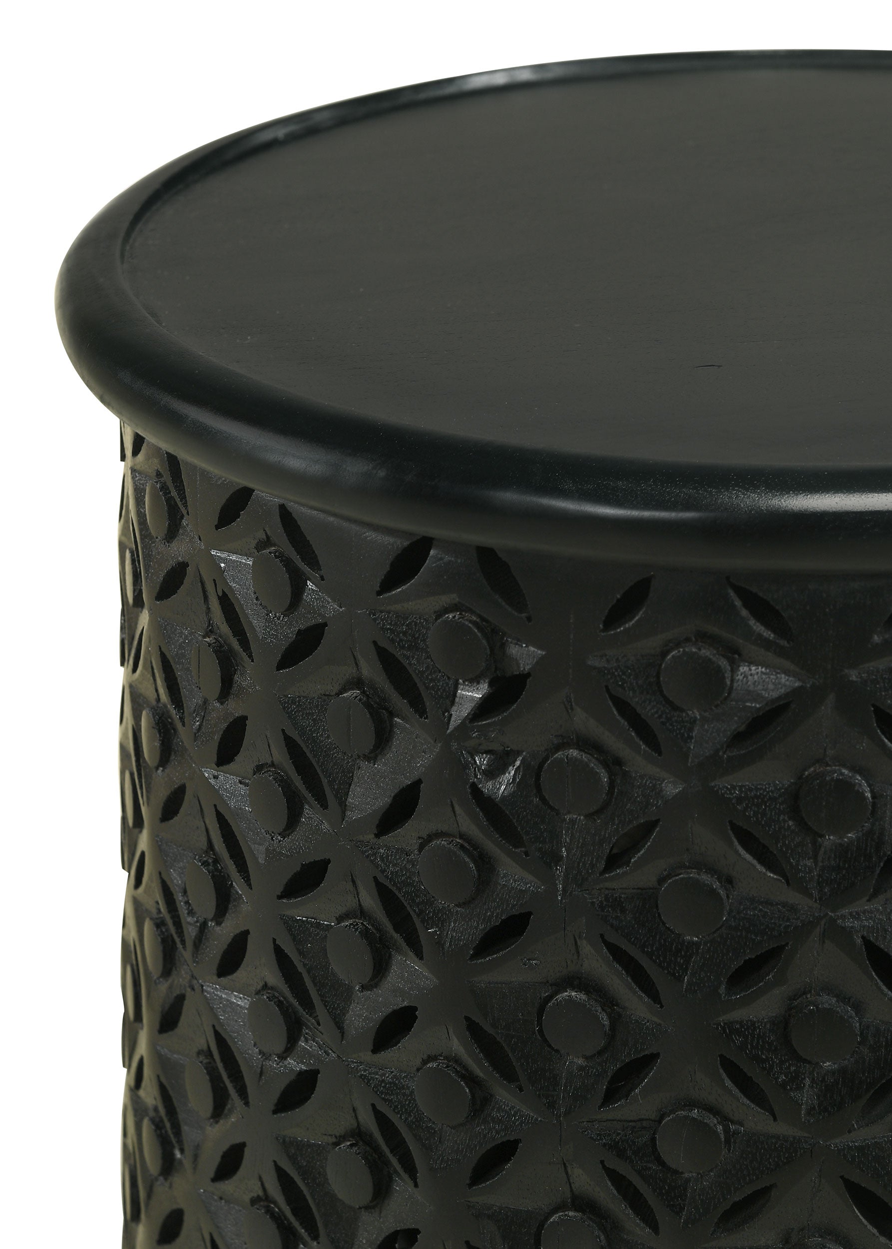 Coaster Krish 18-inch Round Accent Table Black Stain Default Title