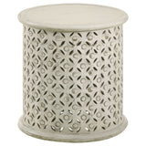 Coaster Krish 18-inch Round Accent Table White Washed Default Title