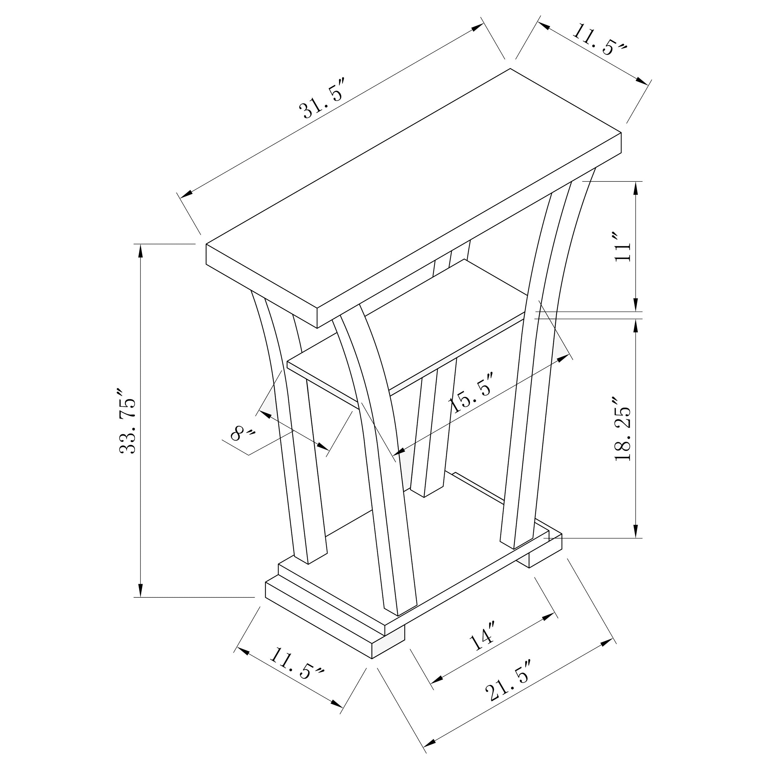 Coaster Evanna 2-shelf Console Table Cappuccino Default Title