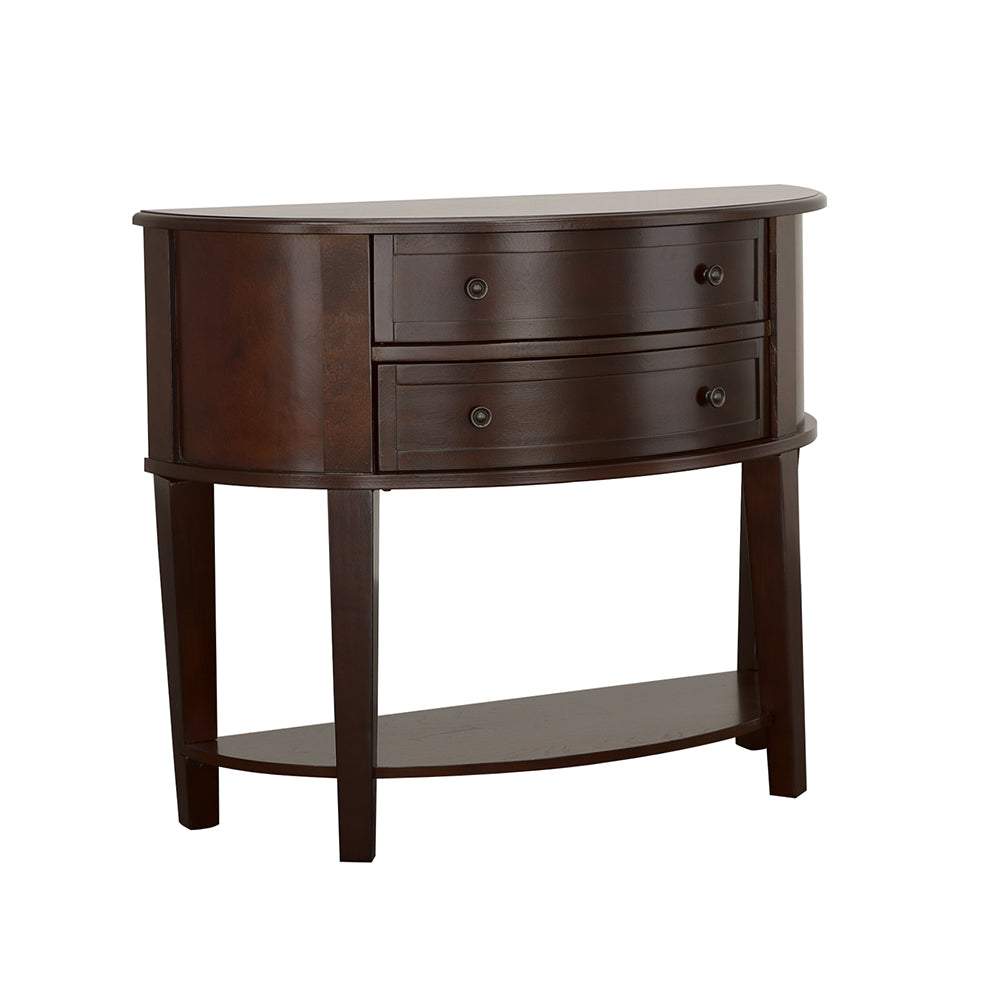 Coaster Diane 2-drawer Demilune Shape Console Table Cappuccino Default Title