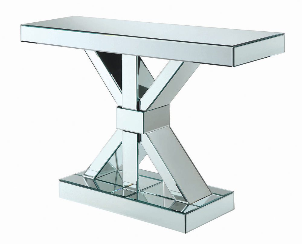 Coaster Lurlynn X-shaped Base Console Table Clear Mirror Default Title