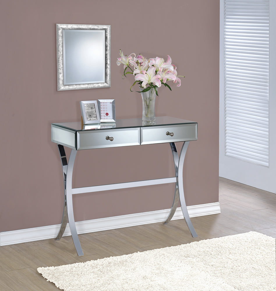 Coaster Scilla 2-drawer Console Table Clear Mirror Default Title