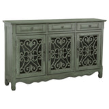 Coaster Madeline 3-door Accent Cabinet Antique Green Default Title