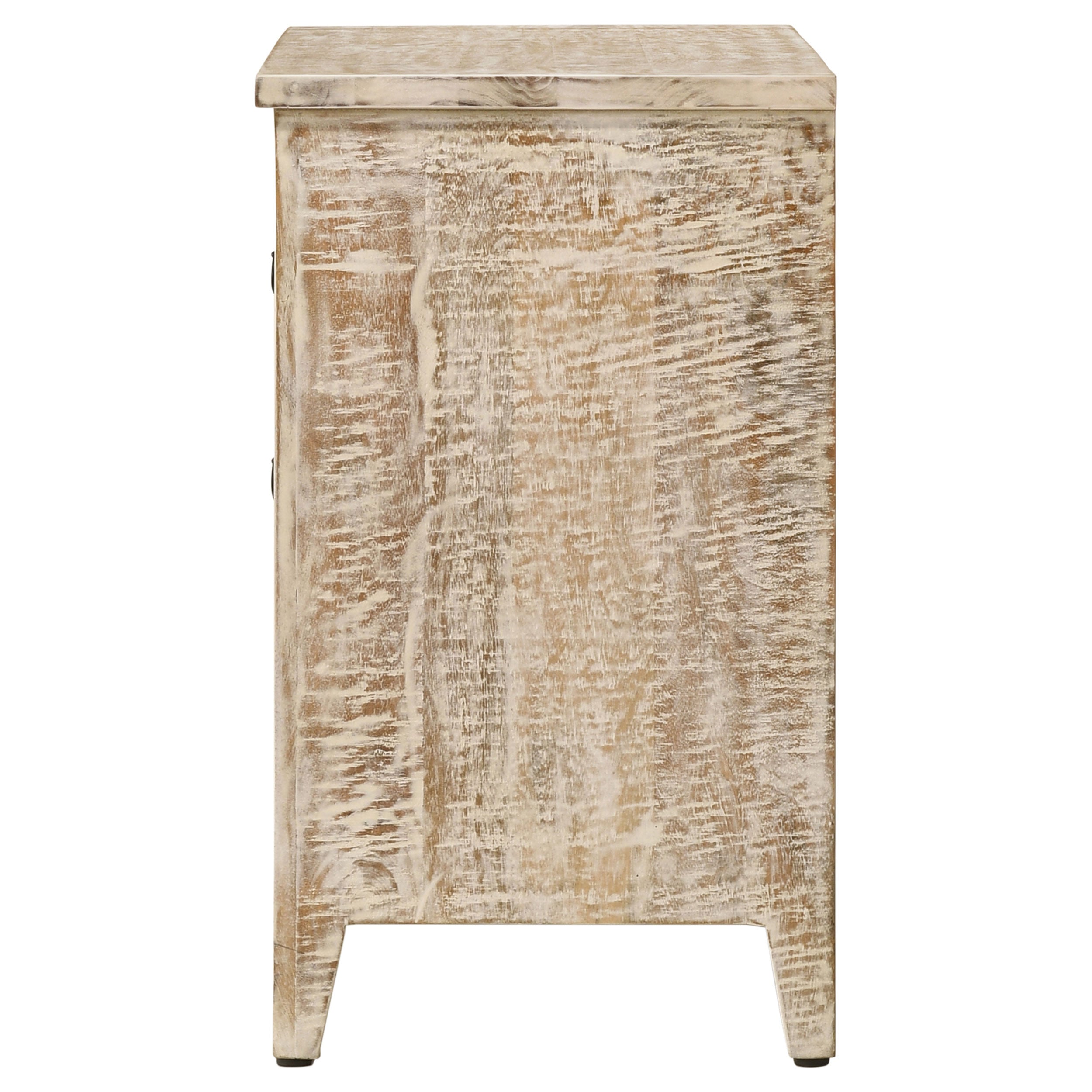 Coaster Mariska 3-drawer Wooden Accent Cabinet White Distressed Default Title