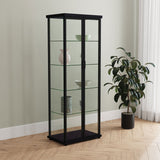 Aero 5-shelf Display Curio Cabinet with LED Lighting Black