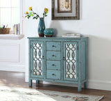 Coaster Rue 4-drawer Accent Cabinet Antique Blue Default Title