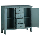 Coaster Rue 4-drawer Accent Cabinet Antique Blue Default Title