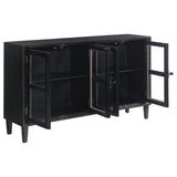 Coaster Sylvia 4-door Accent Cabinet Black Default Title