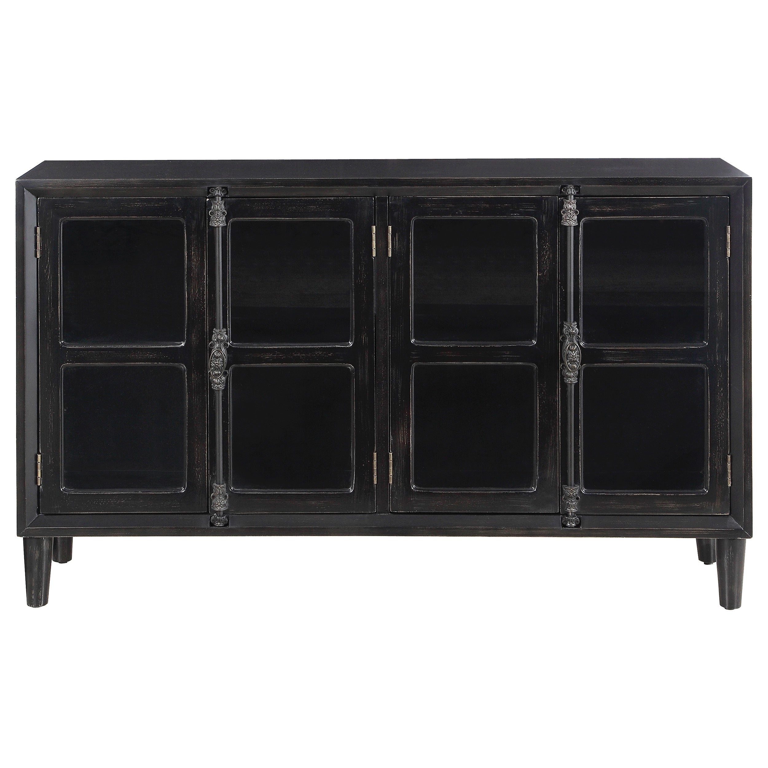 Coaster Sylvia 4-door Accent Cabinet Black Default Title