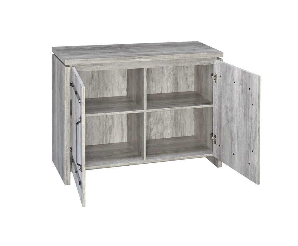 Coaster Enoch 2-door Accent Cabinet Grey Driftwood