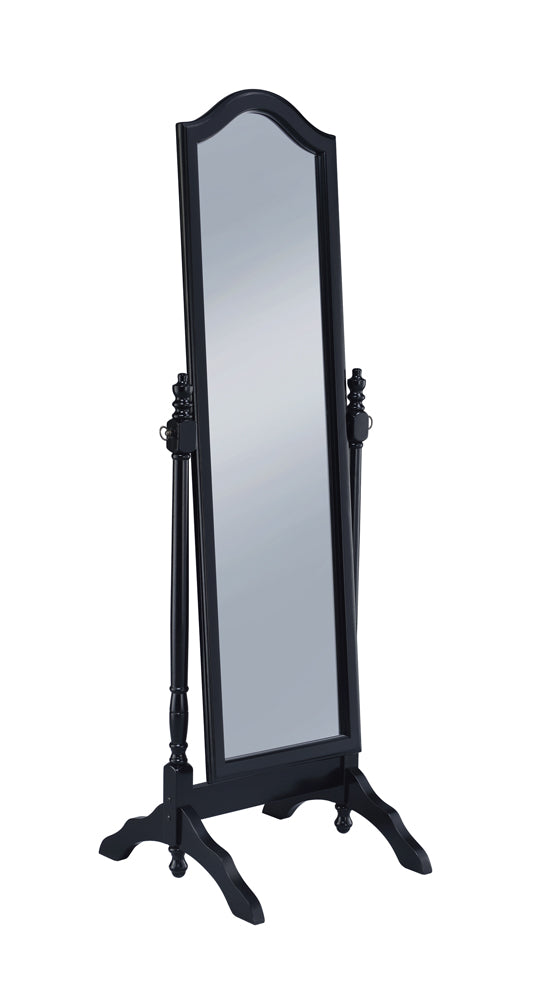 Coaster Cabot Rectangular Cheval Mirror with Arched Top Black