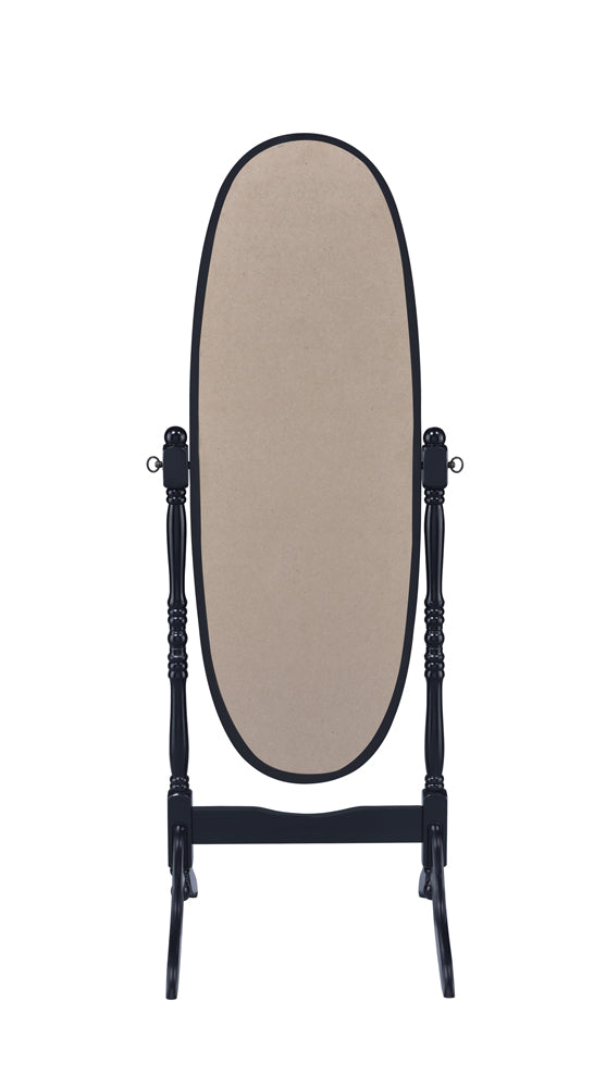 Coaster Foyet Oval Cheval Mirror Black Default Title