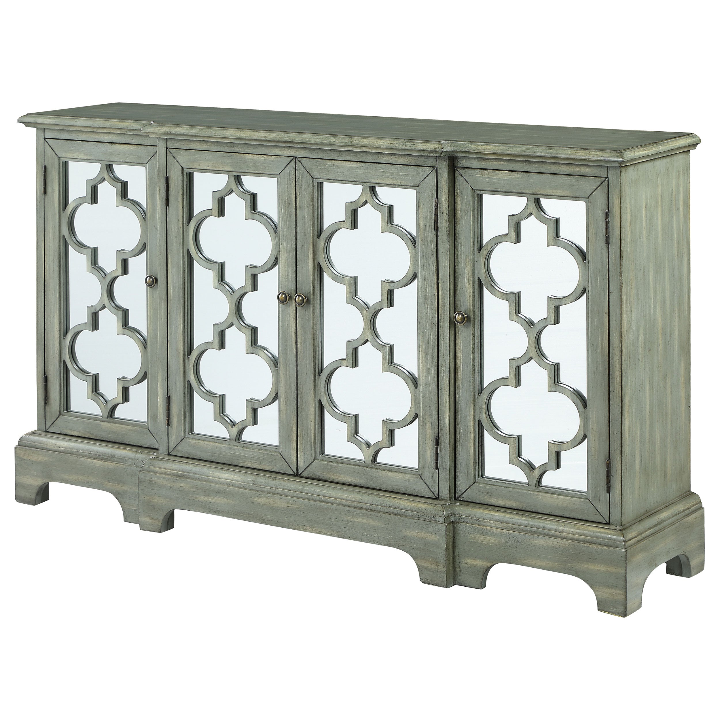 Coaster Erigeron 4-door Accent Cabinet Grey Default Title