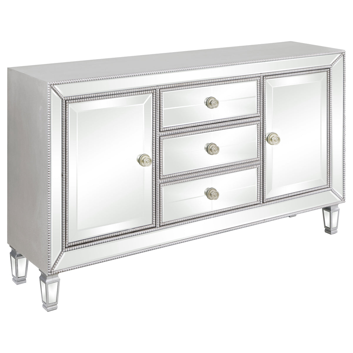 Coaster Leticia 3-drawer Accent Cabinet Silver Default Title