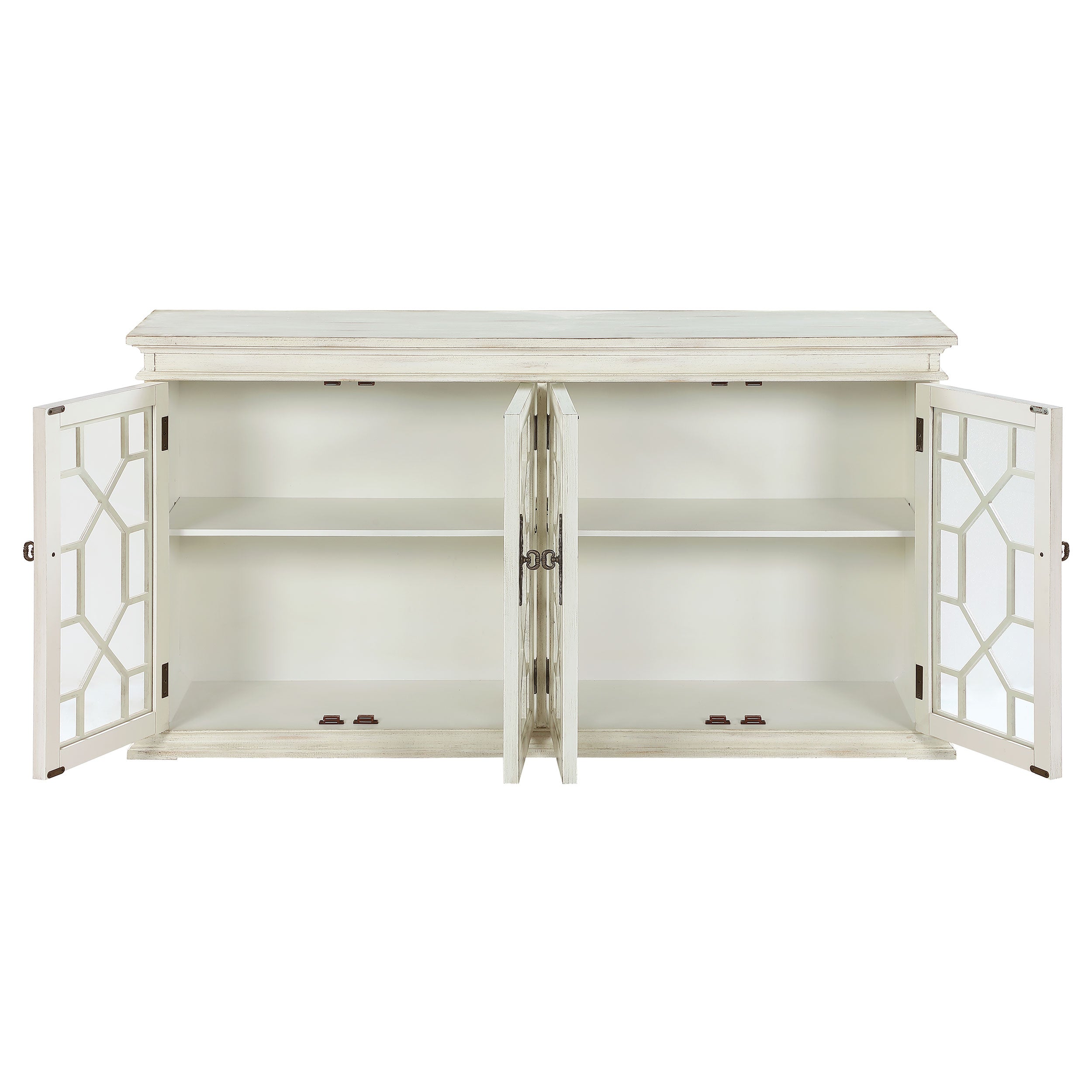 Coaster Kiara 4-door Accent Cabinet with Adjustable Shelves White Default Title