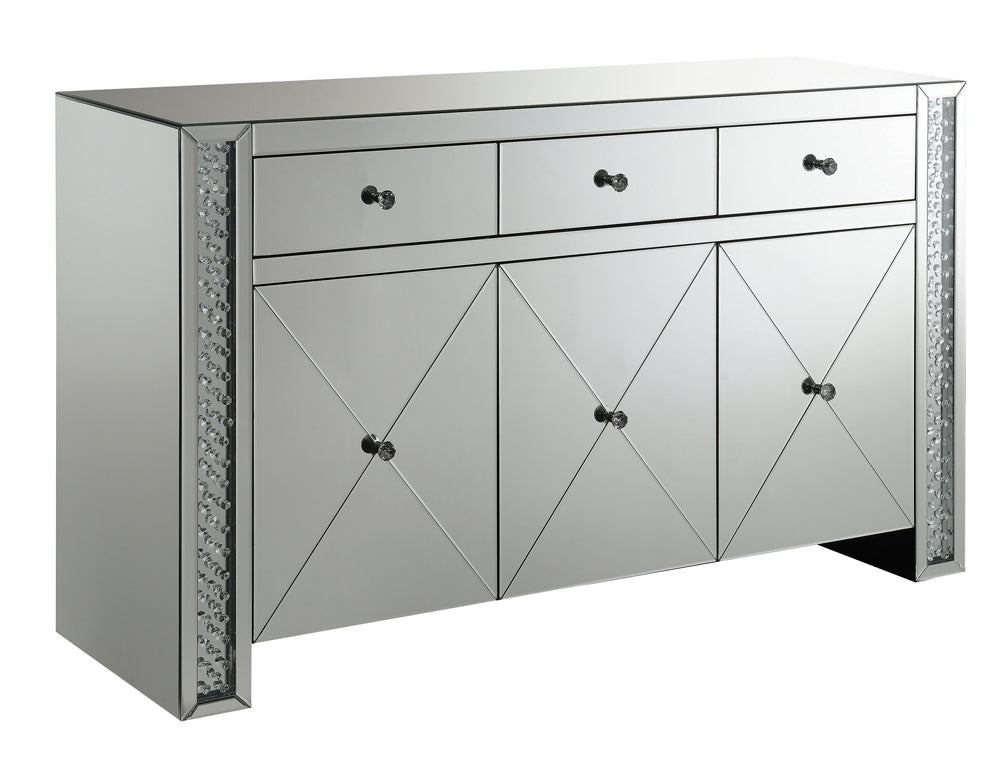 Coaster Maya 3-drawer Accent Cabinet Silver Default Title