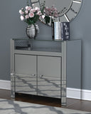 Coaster Betsey 2-door Accent Cabinet Clear Mirror and Silver Default Title