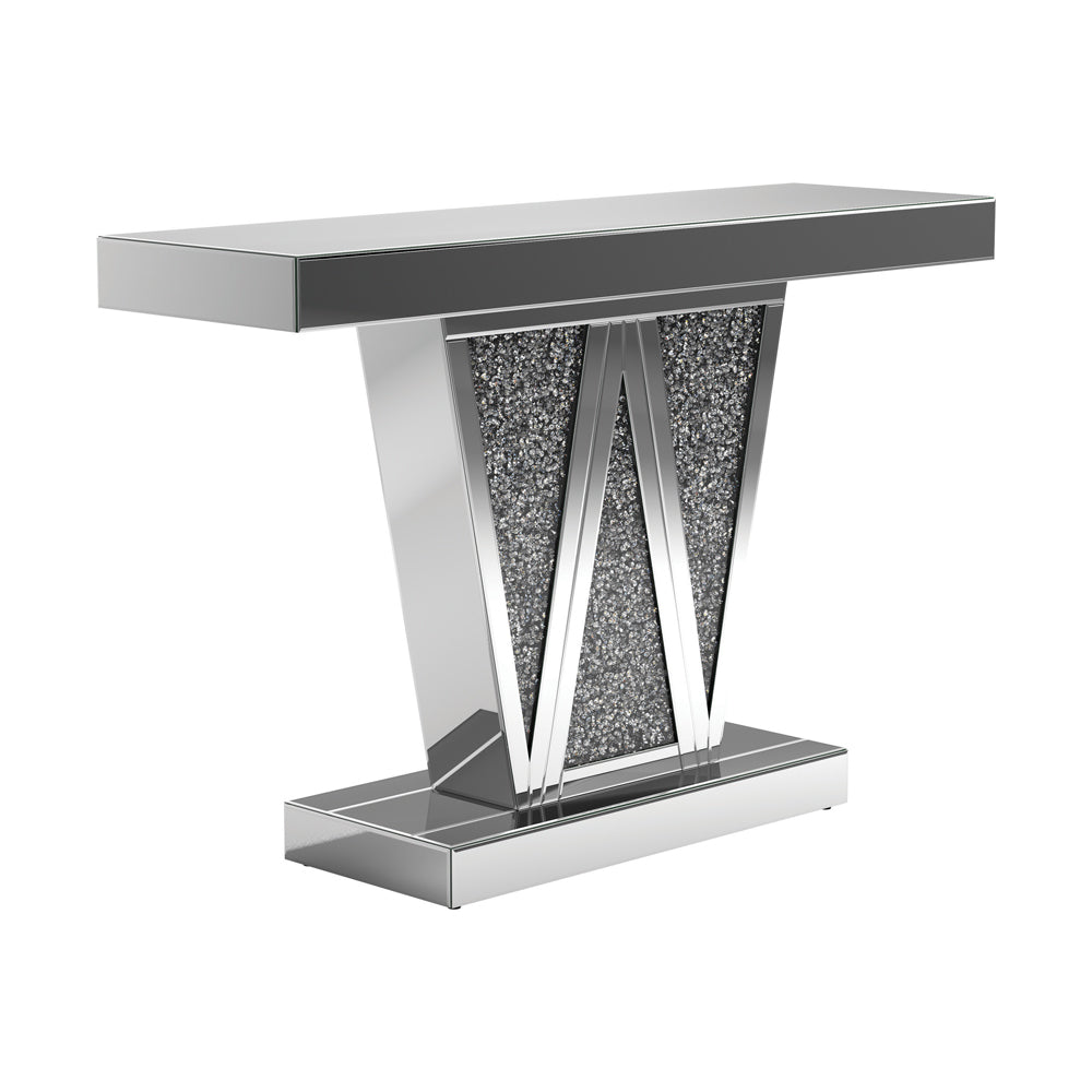 Coaster Crocus Rectangular Console Table Silver Default Title