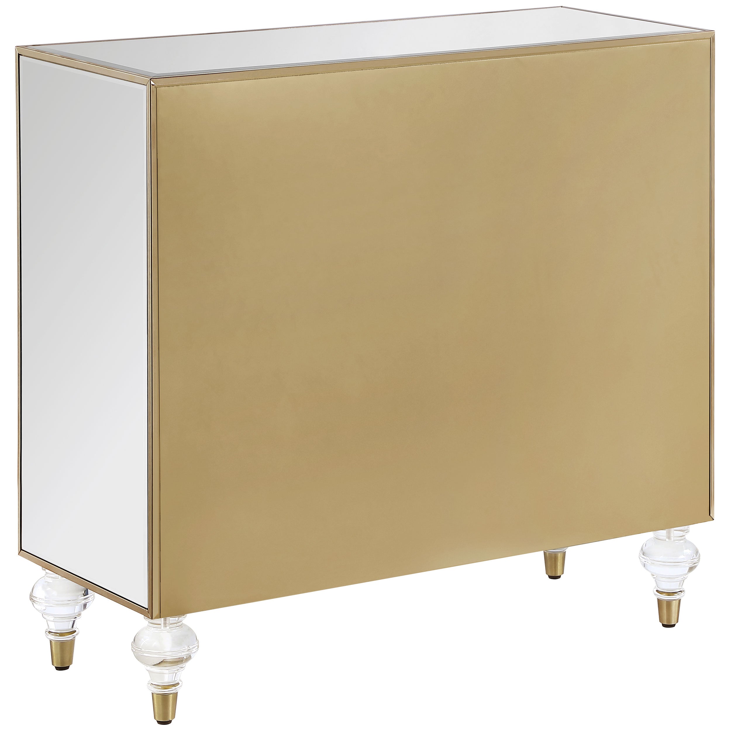 Coaster Astilbe 2-door Accent Cabinet Mirror and Champagne Default Title