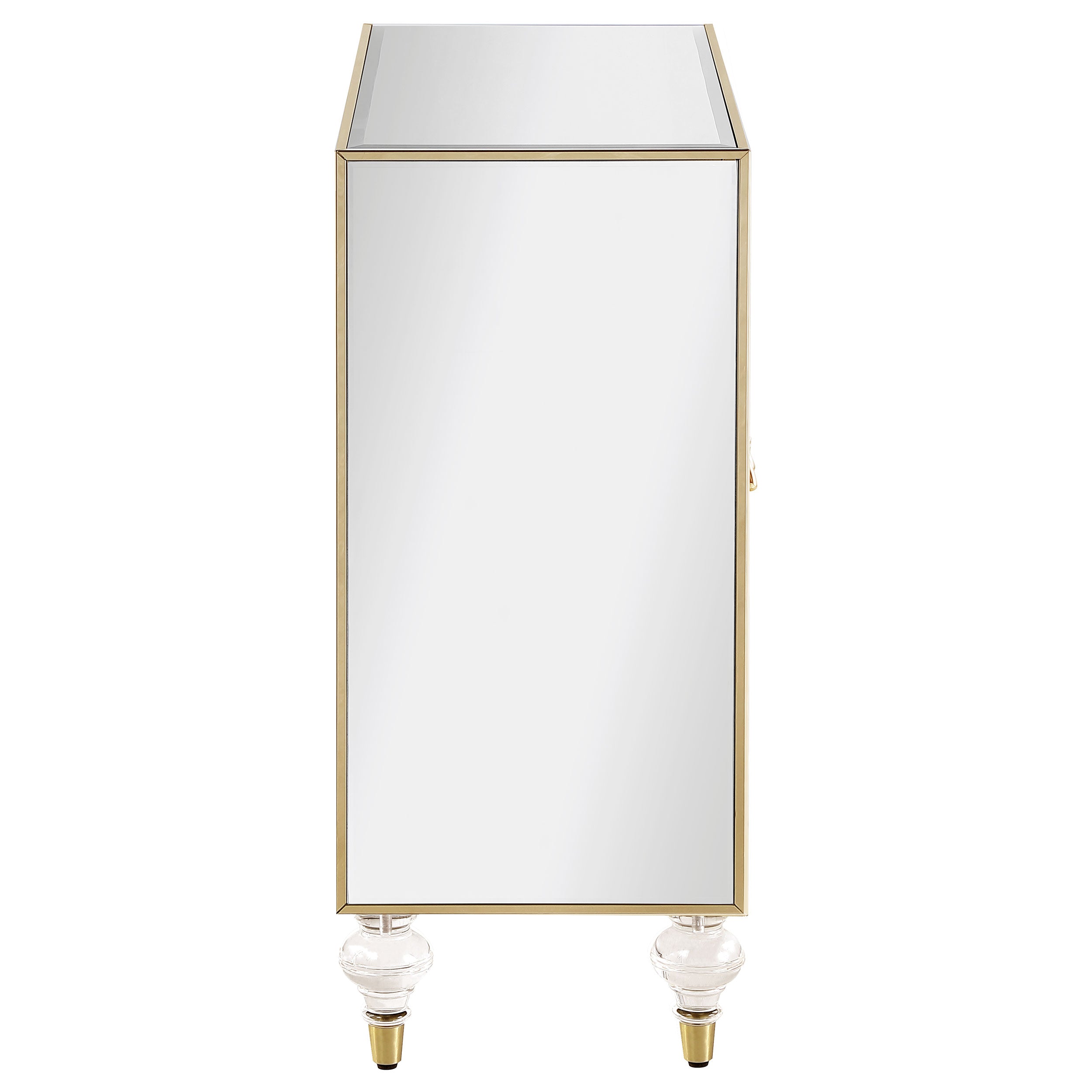 Coaster Astilbe 2-door Accent Cabinet Mirror and Champagne Default Title