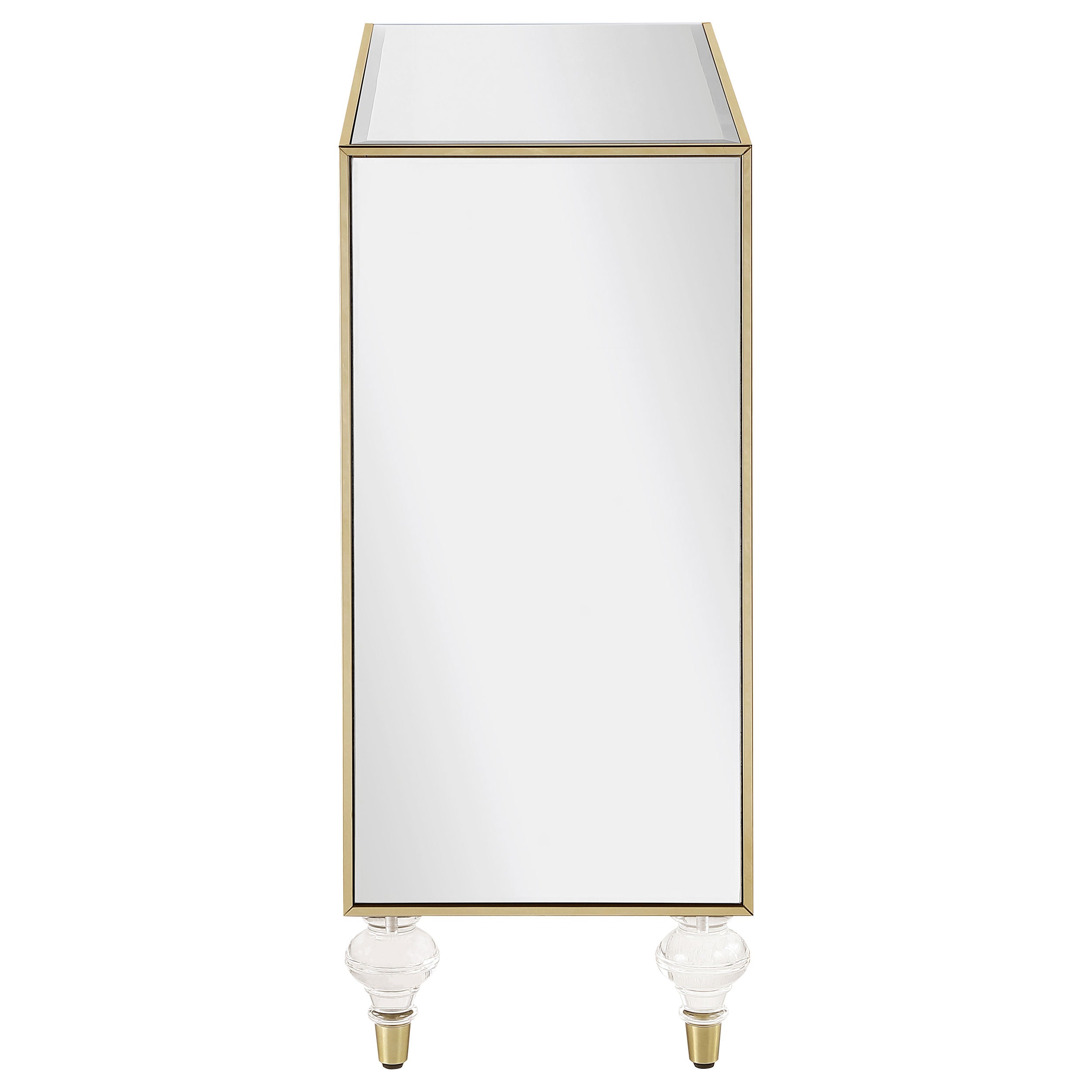 Coaster Lupin 2-door Accent Cabinet Mirror and Champagne Default Title