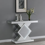 Coaster Andorra Console Table with LED Lighting Silver