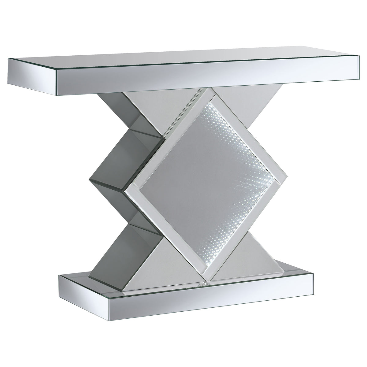 Coaster Andorra Console Table with LED Lighting Silver