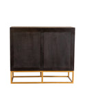 Coaster Zara 2-door Accent Cabinet Black Walnut and Gold Default Title