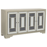 Coaster Toula 4-door Accent Cabinet Smoke and Champagne Default Title