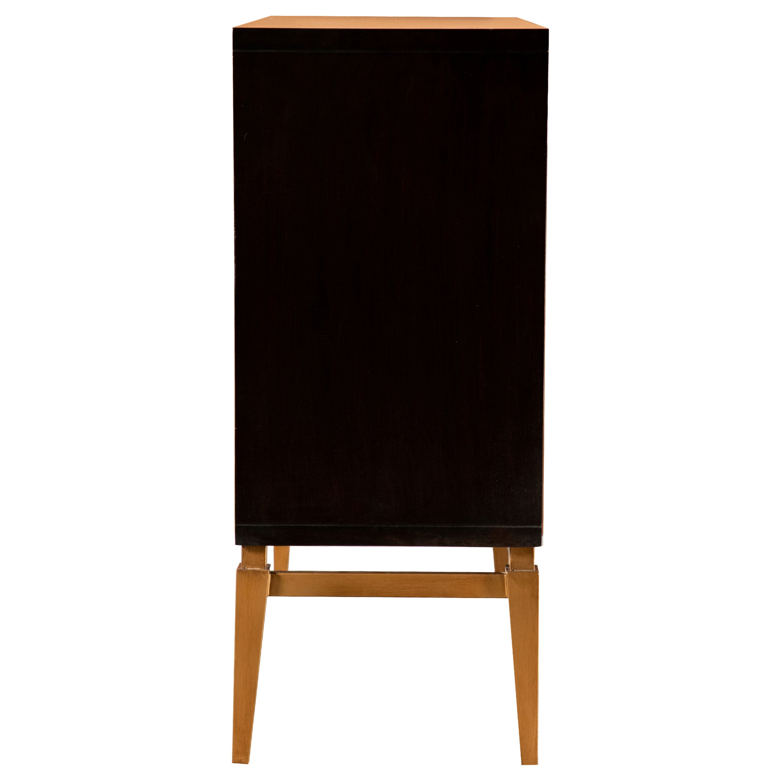 Coaster Zira Sunburst 2-door Accent Cabinet Brown and Antique Gold Default Title