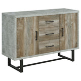 Coaster Abelardo 3-drawer Accent Cabinet Weathered Oak and Cement Default Title