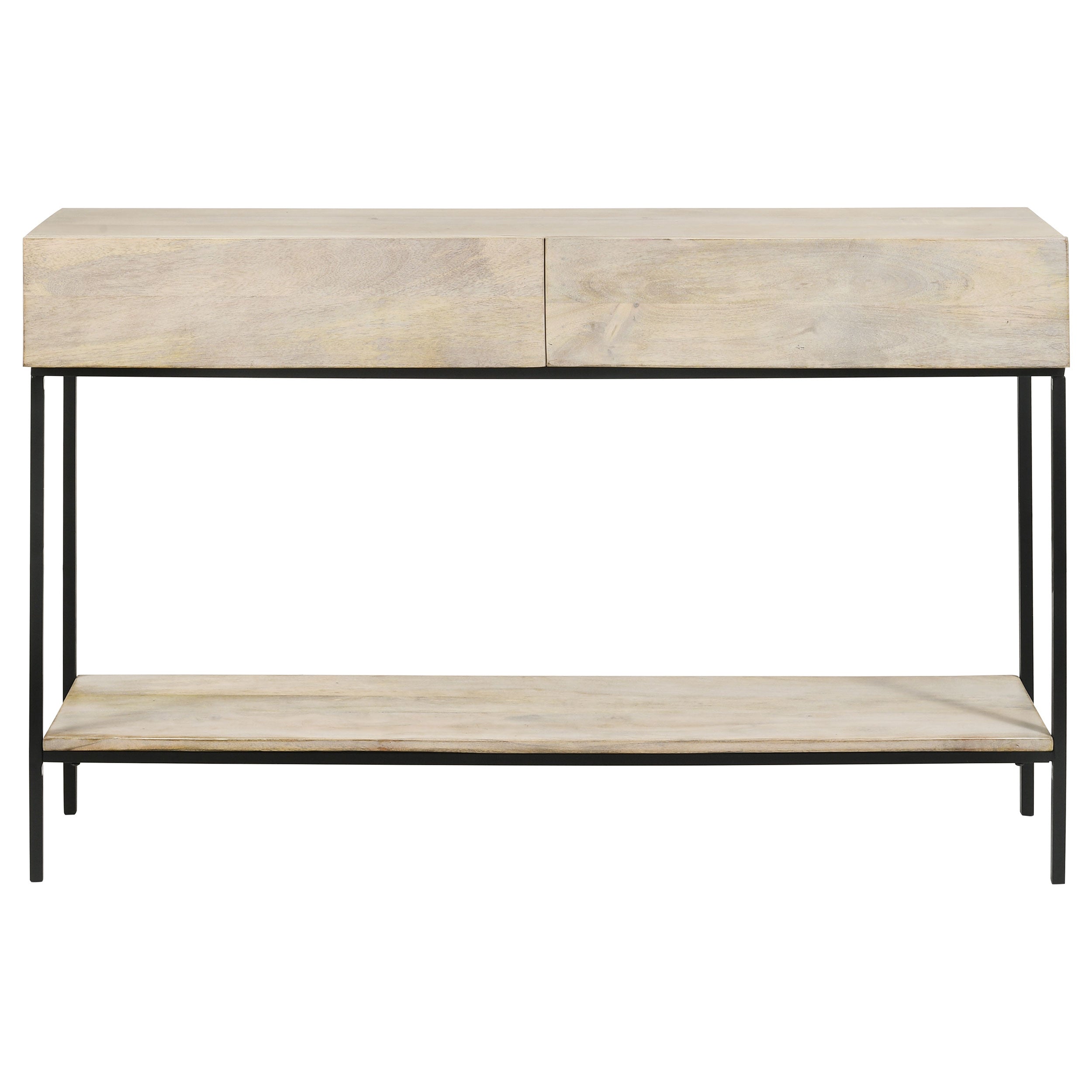 Coaster Rubeus 2-drawer Console Table with Open Shelf White Washed Default Title