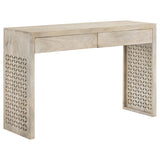 Coaster Rickman Rectangular 2-drawer Console Table White Washed Default Title