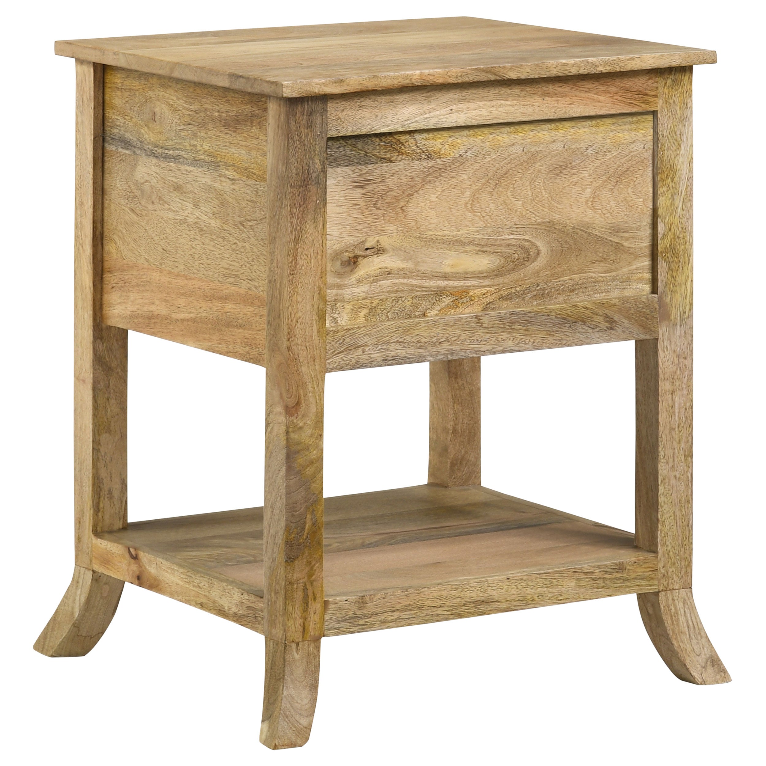 Coaster Russo 2-drawer Accent Table with Open Shelf Natural Mango Default Title