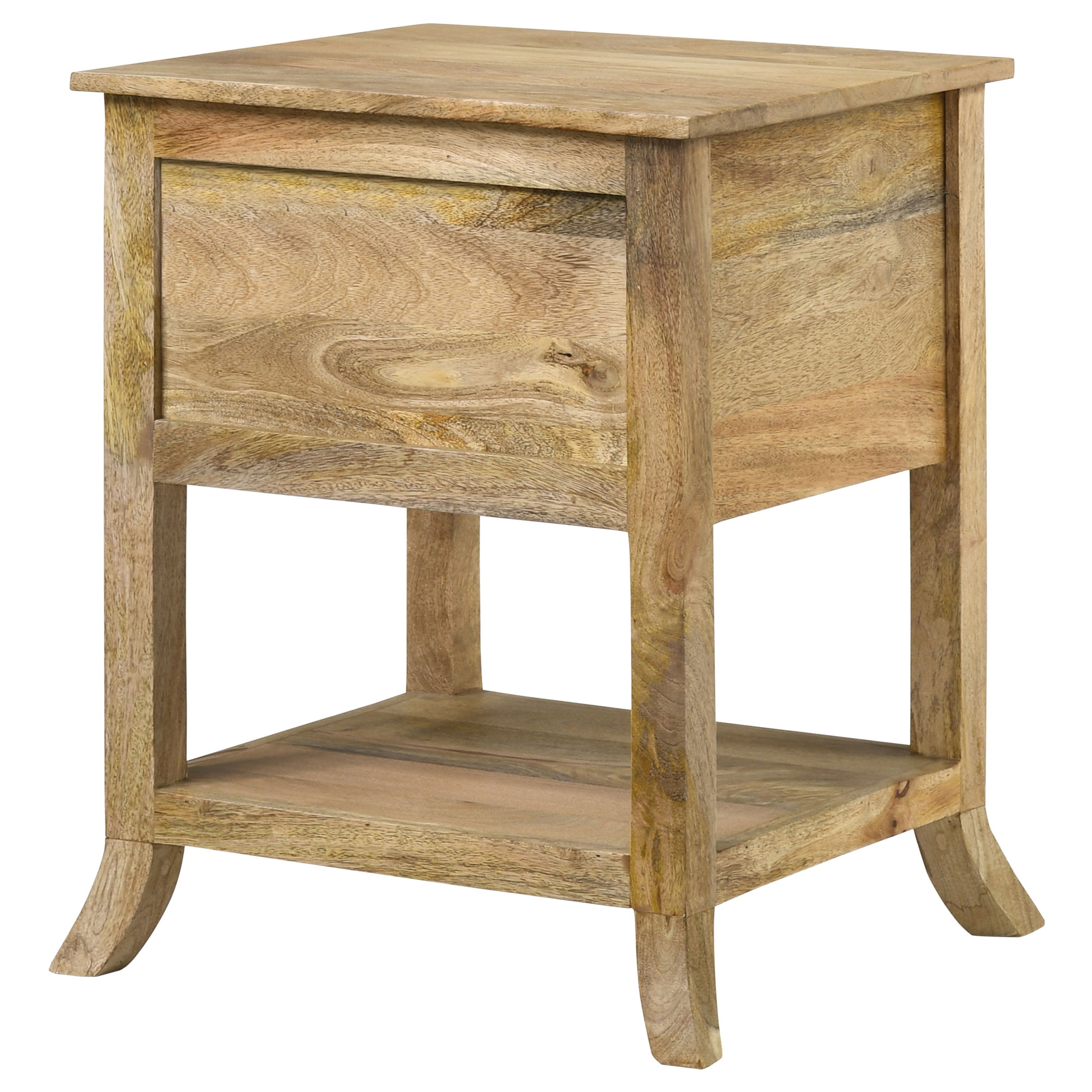 Coaster Russo 2-drawer Accent Table with Open Shelf Natural Mango Default Title