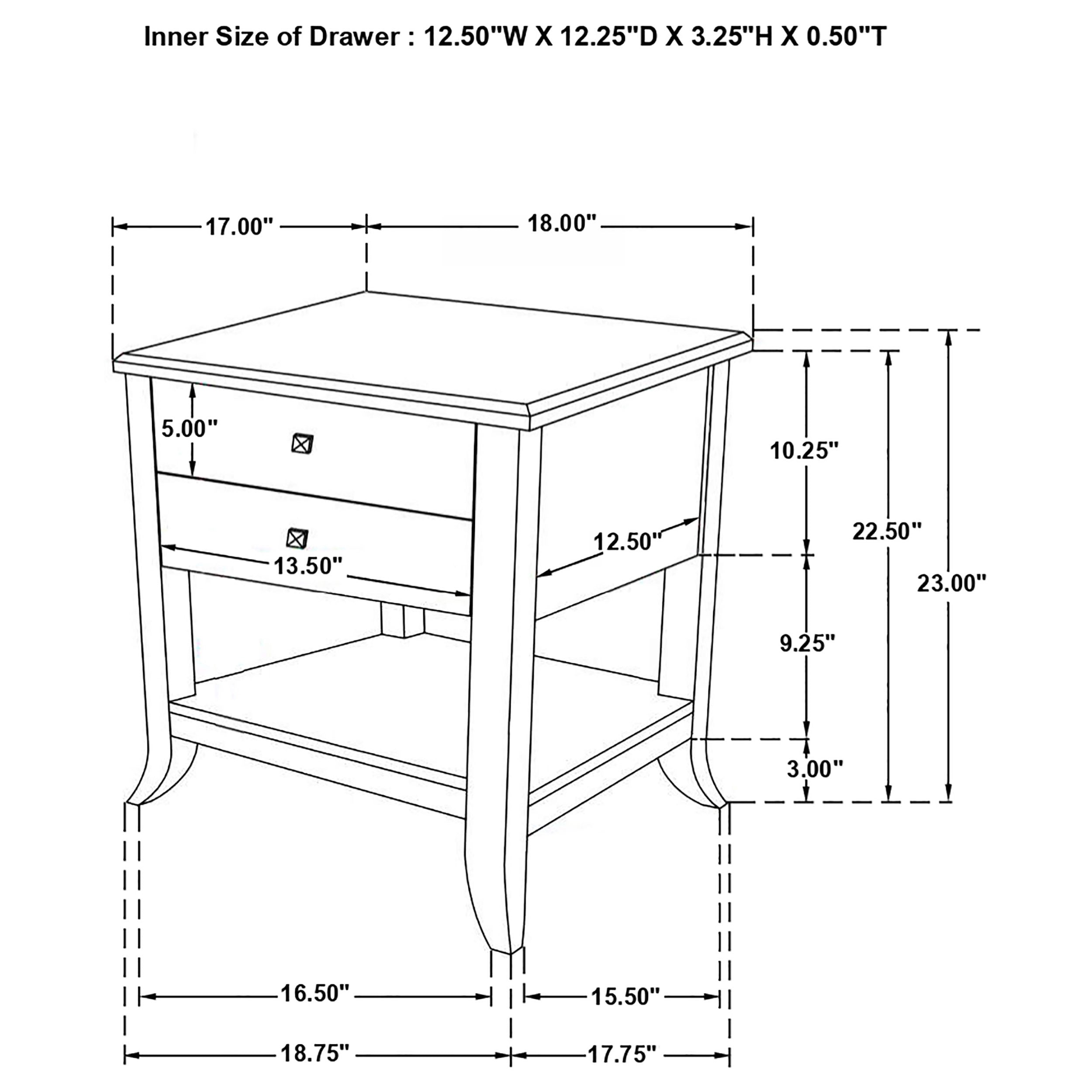 Coaster Russo 2-drawer Accent Table with Open Shelf Natural Mango Default Title