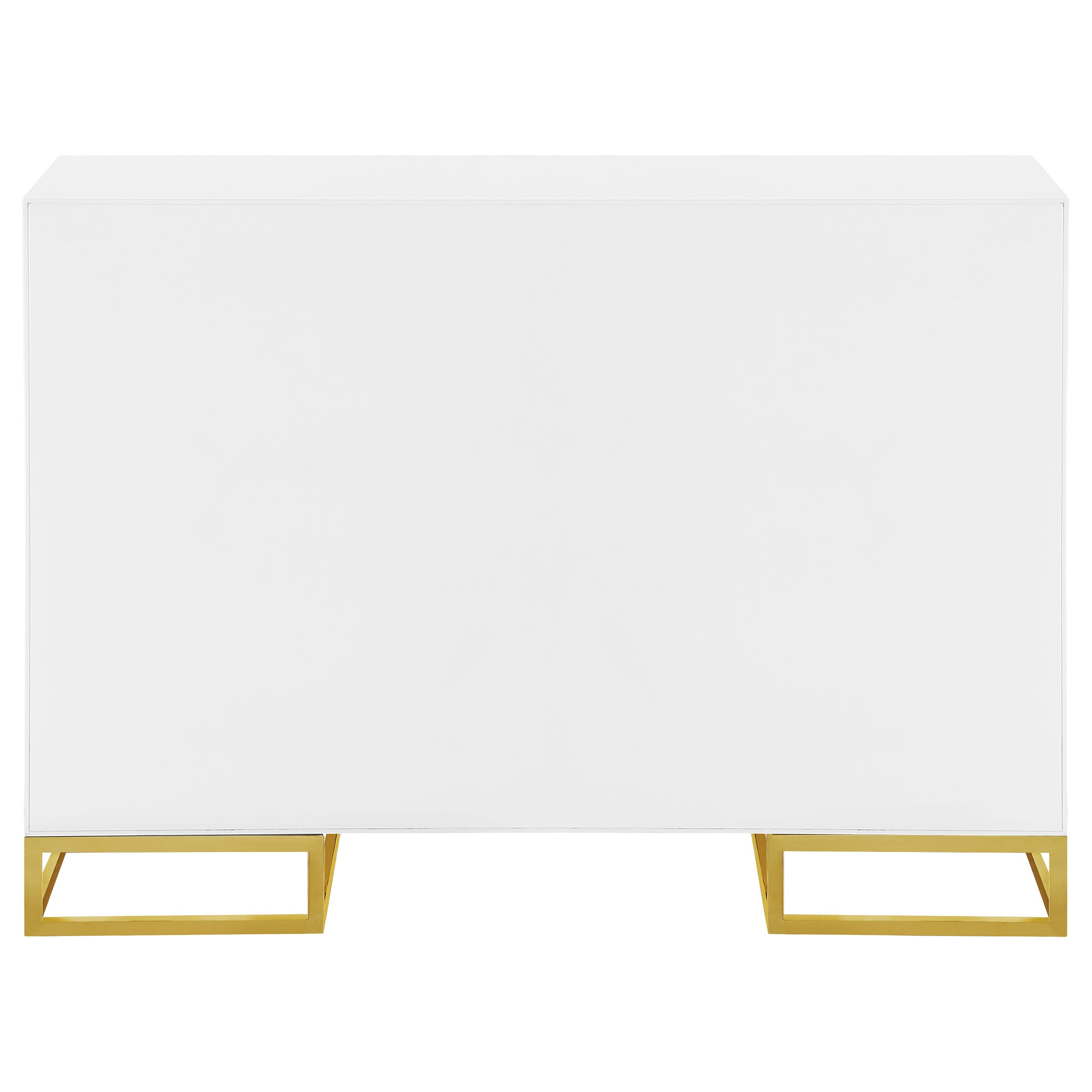 Coaster Elsa 2-door Accent Cabinet with Adjustable Shelves White and Gold Default Title