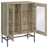 Coaster Bonilla 2-door Accent Cabinet with Glass Shelves Default Title